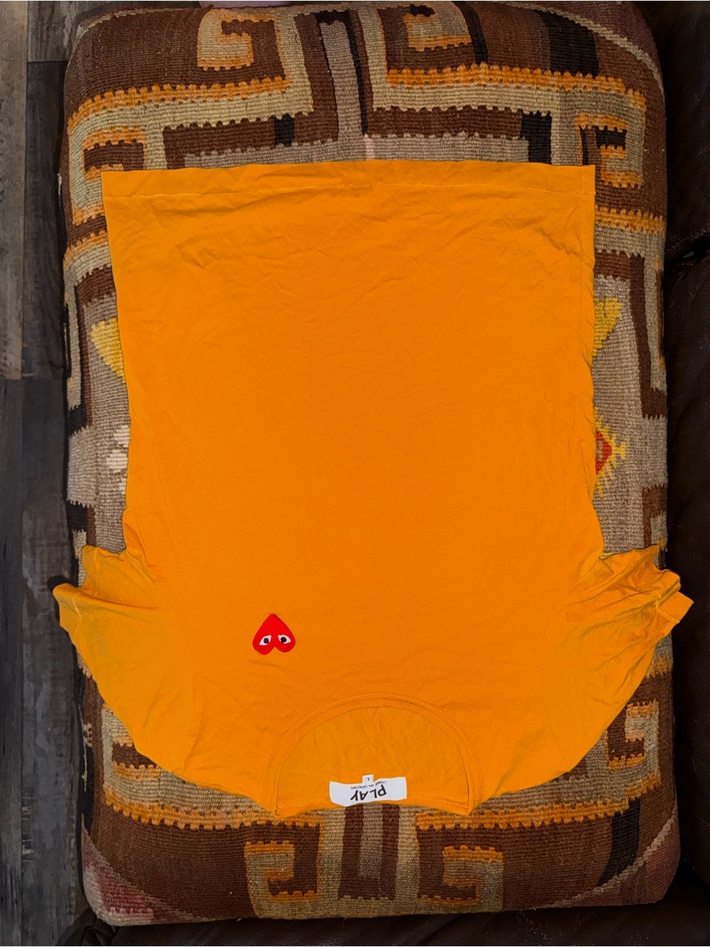 Comme des Garcons size L yellow short sleeve T-shirt